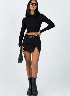Princess Polly Arthur Long Sleeve Top  Black Cheap