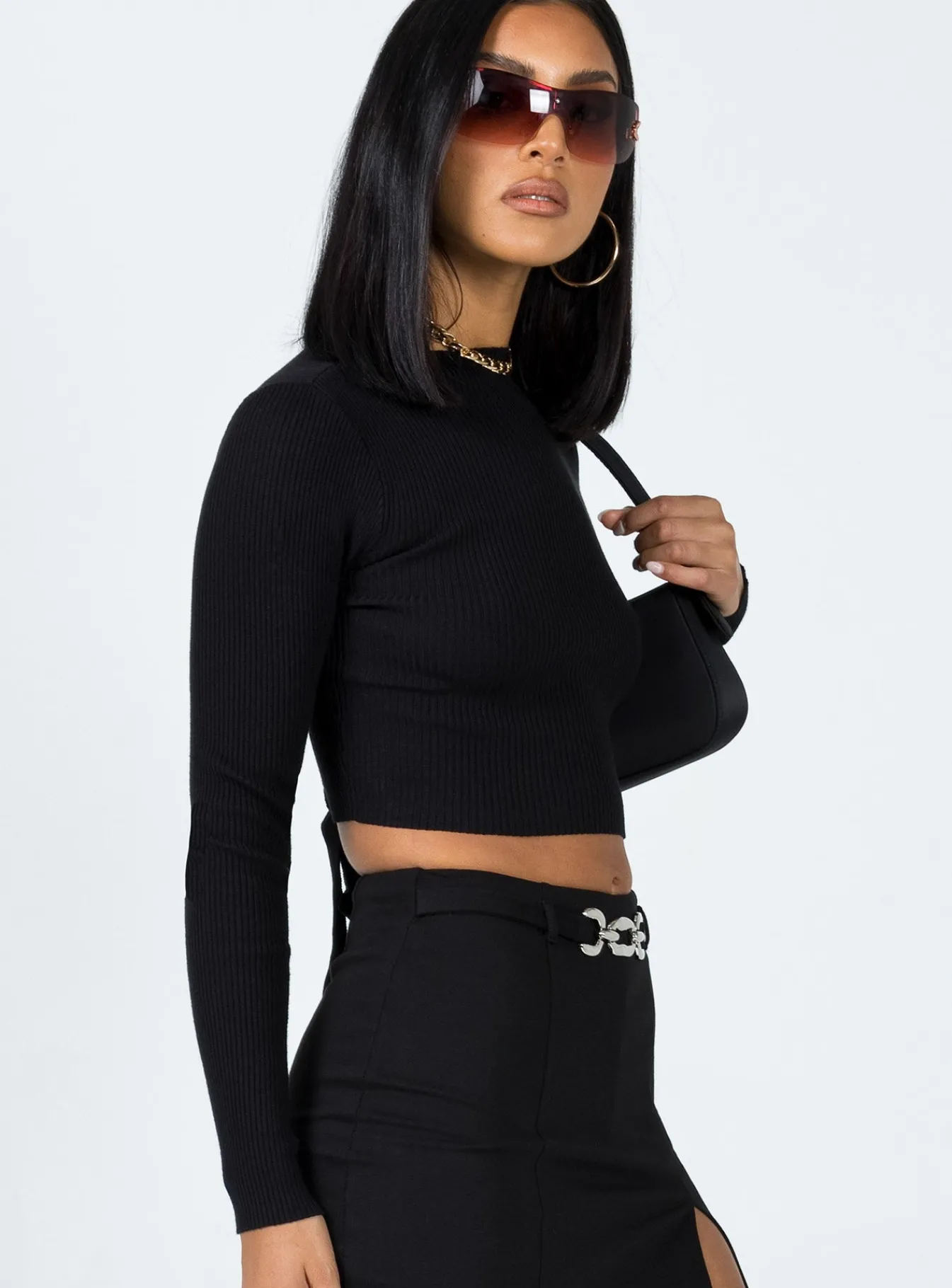 Princess Polly Arthur Long Sleeve Top Black Cheap