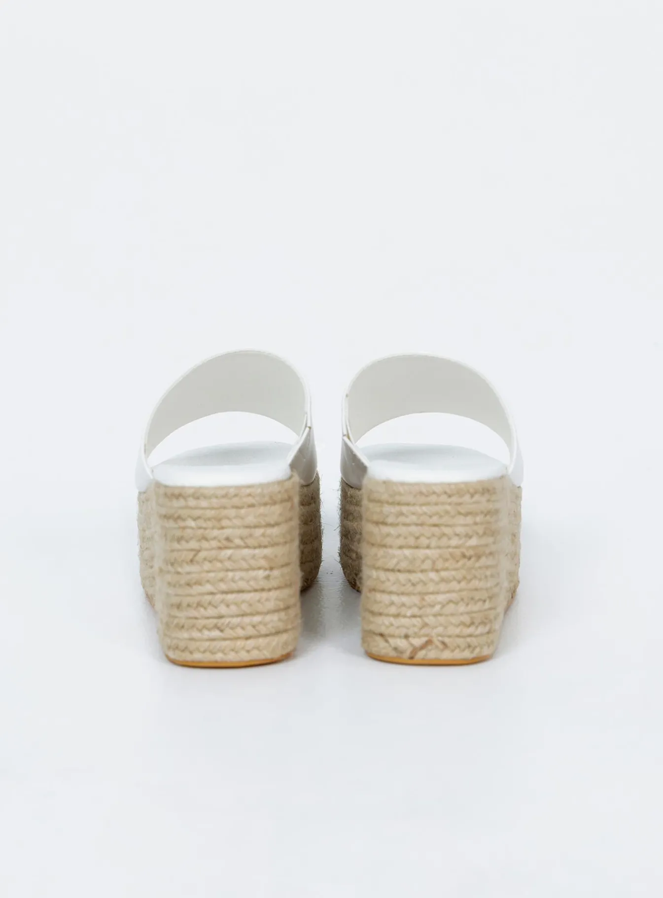 Princess Polly Arton Espadrille Platform Sandals White New
