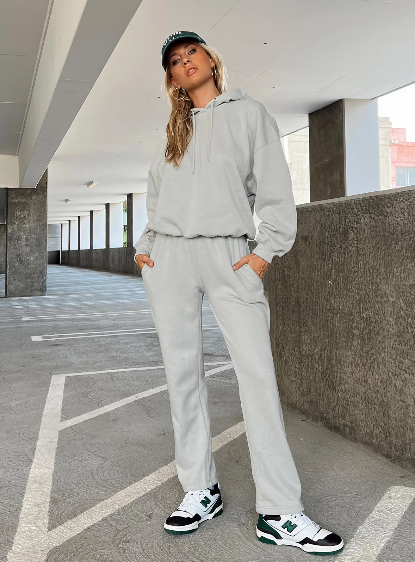 Princess Polly Arya Straight Leg Track Pants Grey New