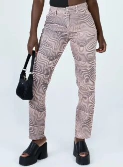 Princess Polly Aryana Straight Leg Jeans  Multi Discount