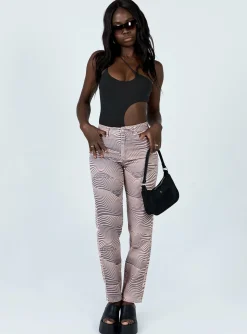 Princess Polly Aryana Straight Leg Jeans  Multi Discount