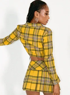 Princess Polly As If Blazer  Yellow Outlet
