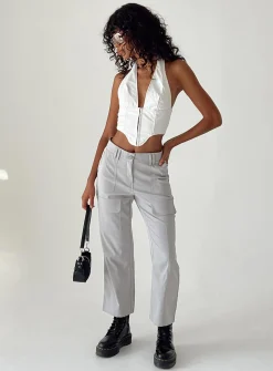 Princess Polly As You Were Cargo Pants  Grey Discount