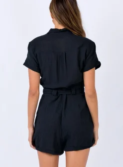 Princess Polly Ashens Romper  Black Hot