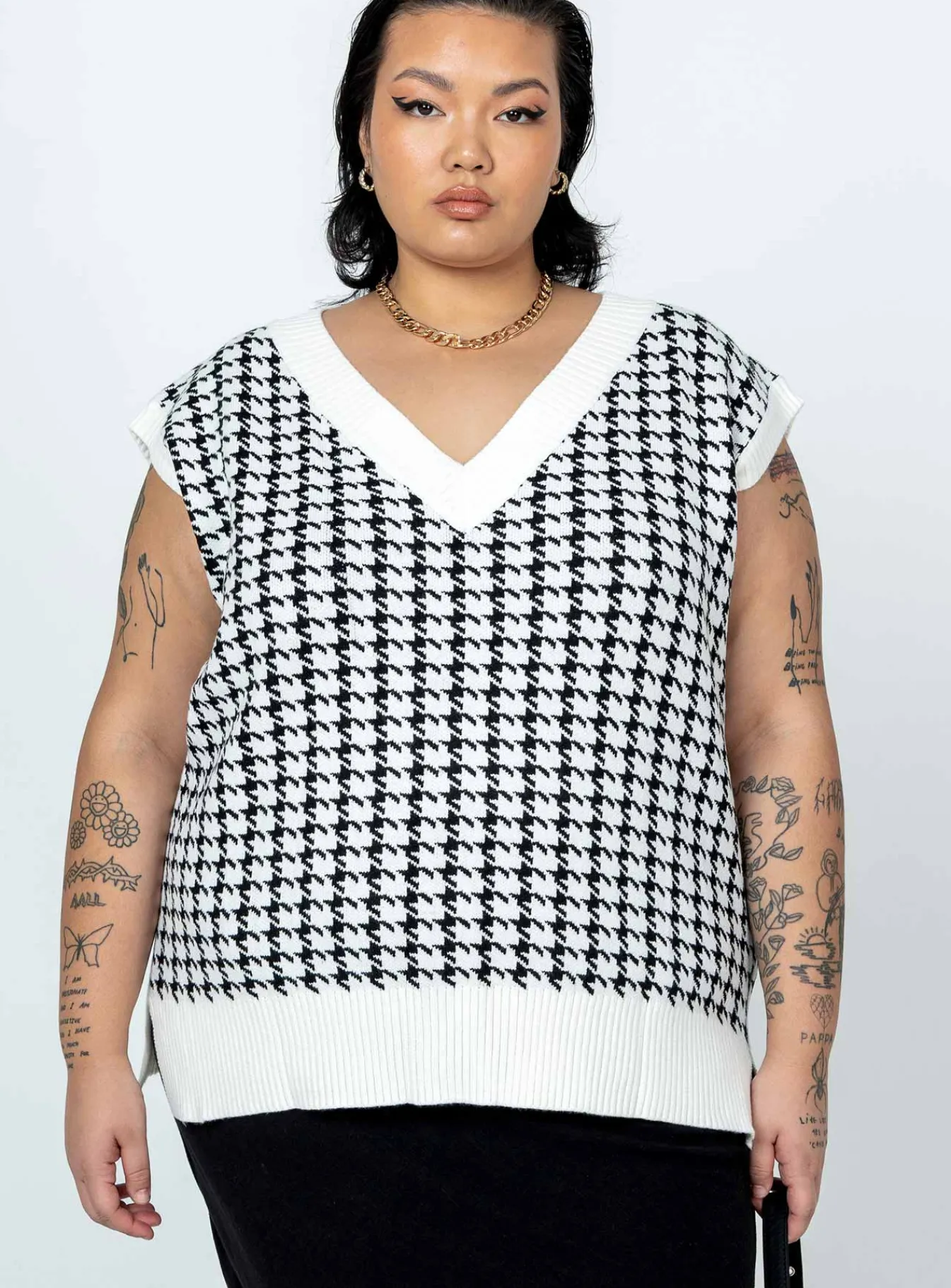 Princess Polly Ashton Sweater Vestcurve White Cheap