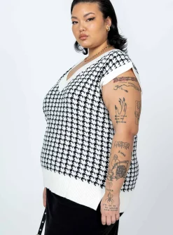 Princess Polly Ashton Sweater Vestcurve White Cheap
