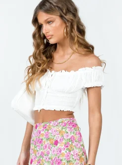 Princess Polly Asner Top  White Shop
