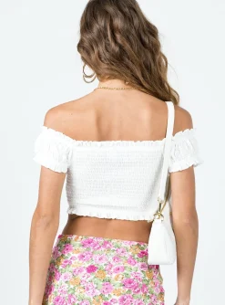 Princess Polly Asner Top  White Shop