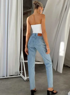 Princess Polly Aston Low Rise Slim Jean  Denim Cheap
