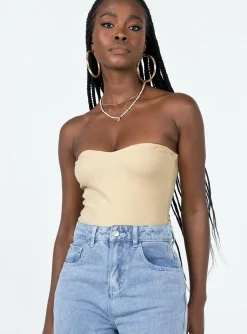 Princess Polly Aston Strapless Bodysuit  Cream Best