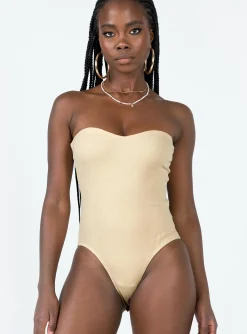 Princess Polly Aston Strapless Bodysuit Cream Best