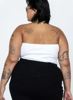 Princess Polly Aston Strapless Bodysuitcurve   White Store