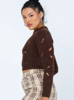 Princess Polly Astrella Sweater/Jumper  Brown Sale