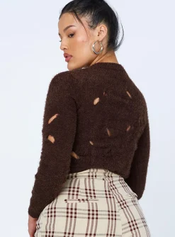 Princess Polly Astrella Sweater/Jumper  Brown Sale
