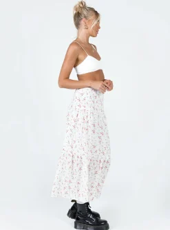 Princess Polly Athena Maxi Skirt  White Sale