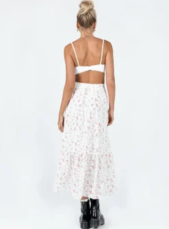 Princess Polly Athena Maxi Skirt  White Sale