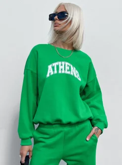 Princess Polly Athens Sweater  Green Cheap