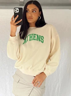 Princess Polly Athens Sweatshirt  Cream Best