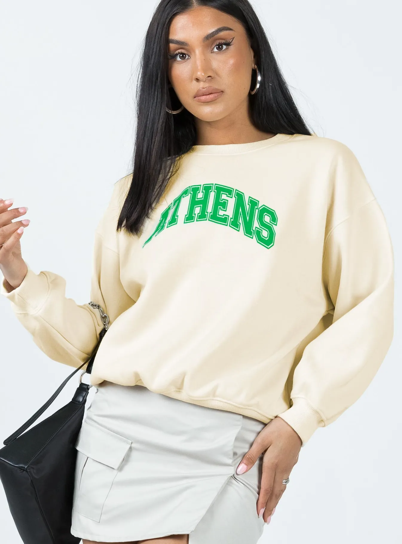Princess Polly Athens Sweatshirt Cream Best