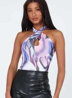 Princess Polly Aubrie Bodysuitmulti   Purple Outlet