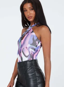 Princess Polly Aubrie Bodysuitmulti   Purple Outlet