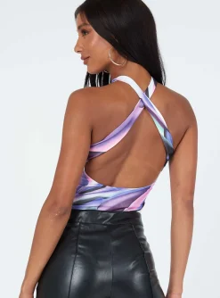 Princess Polly Aubrie Bodysuitmulti   Purple Outlet