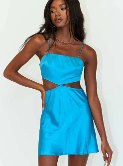 Princess Polly Audrey Mini Dress  Blue Sale