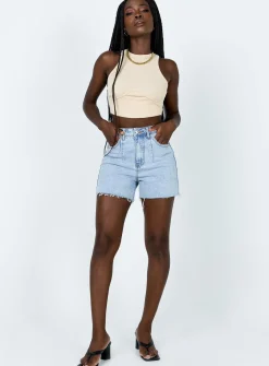 Princess Polly Audrina Top  Beige Sale