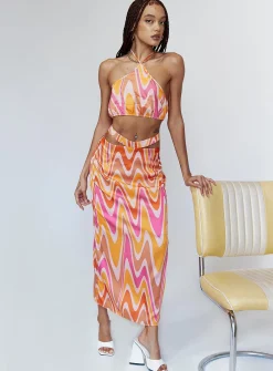 Princess Polly Aurora Set  Orange Multi Fashion