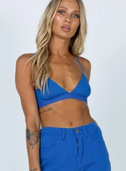 Princess Polly Austen Bralette Monday S   Blue New