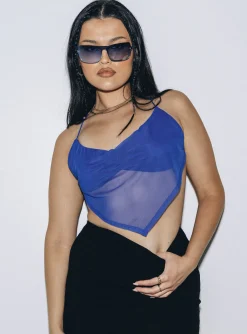 Princess Polly Avalon Top  Navy New