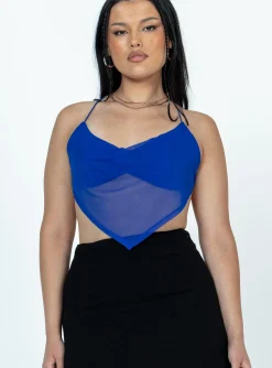 Princess Polly Avalon Top  Navy New