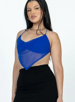Princess Polly Avalon Top  Navy New