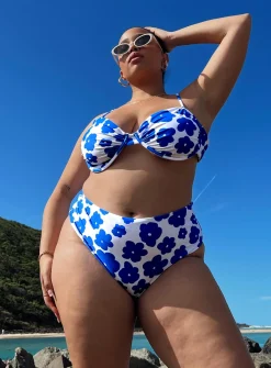 Princess Polly Avani Bikini Bottomscurve   Blue Multi Discount