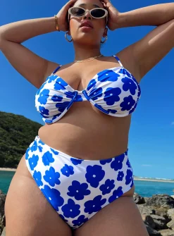 Princess Polly Avani Bikini Bottomscurve   Blue Multi Discount