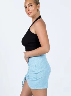 Princess Polly Avani Mini Skirt  Blue Hot