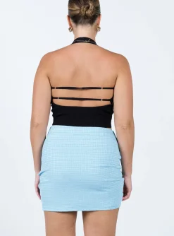 Princess Polly Avani Mini Skirt  Blue Hot