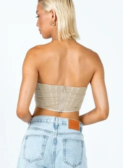 Princess Polly Avery Bustier  Champagne Cheap