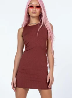 Princess Polly Avi Mini Dress  Brown Cheap