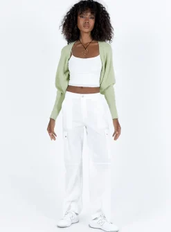 Princess Polly Aviana Cardigan  Sage Flash Sale