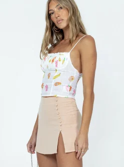 Princess Polly Avril Mini Skirt  Beige Best