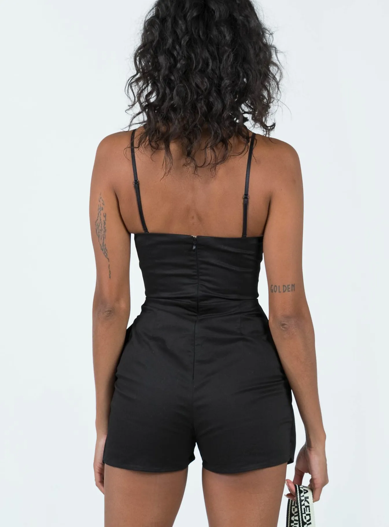 Princess Polly Axel Romper Black Hot