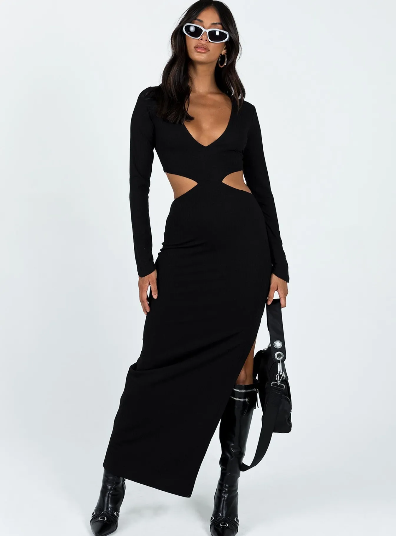 Princess Polly Ayda Maxi Dress Black Sale