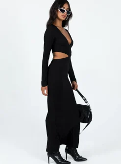 Princess Polly Ayda Maxi Dress Black Sale