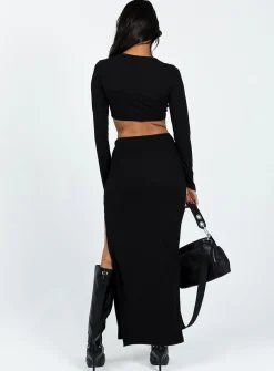 Princess Polly Ayda Maxi Dress Black Sale