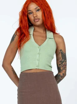 Princess Polly Aydin Top Light  Green Shop
