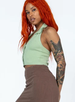 Princess Polly Aydin Top Light  Green Shop
