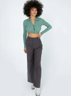 Princess Polly Ayla Linen Pants  Grey Store