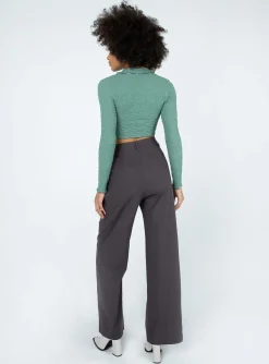 Princess Polly Ayla Linen Pants  Grey Store